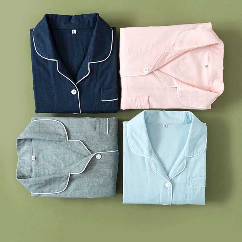 Простые пижамные комплекты женские осенние мягкие с длинным рукавом новинка