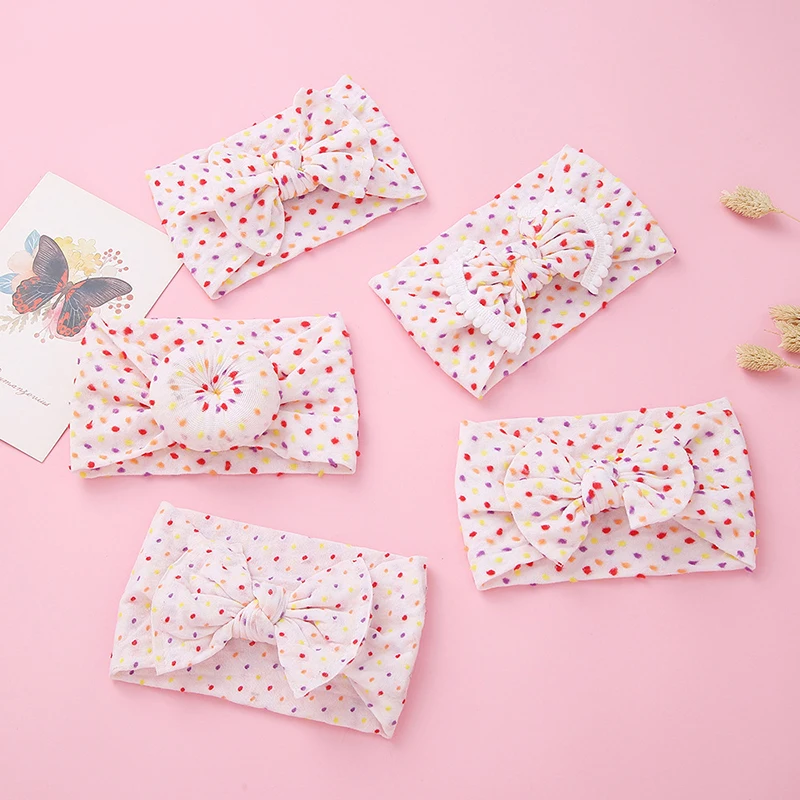 1 шт. детская лента для волос в горошек с большим бантом | Аксессуары одежды