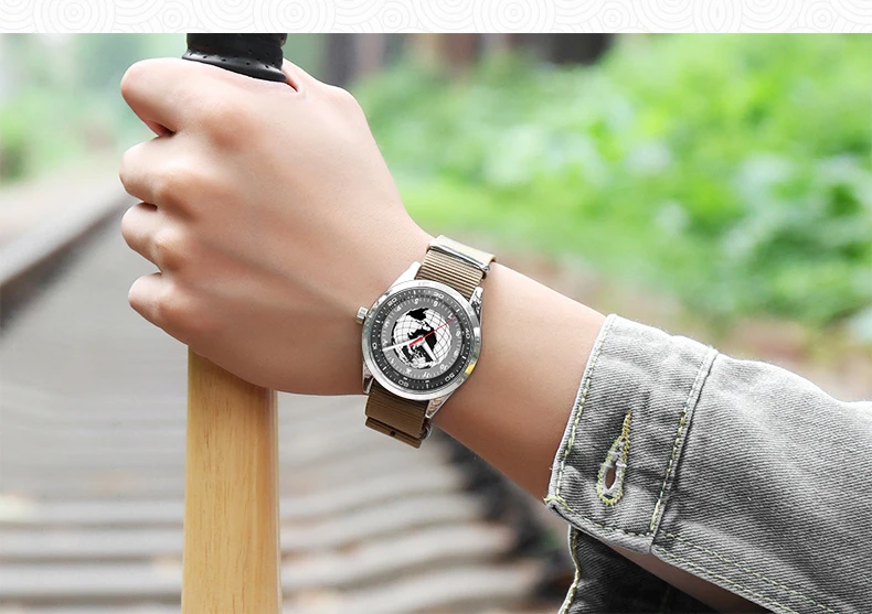 

Creative Personality Concept Watch Men Women Nylon Belt 50m Waterproof Swim Sport Quartz Watch Top Brand