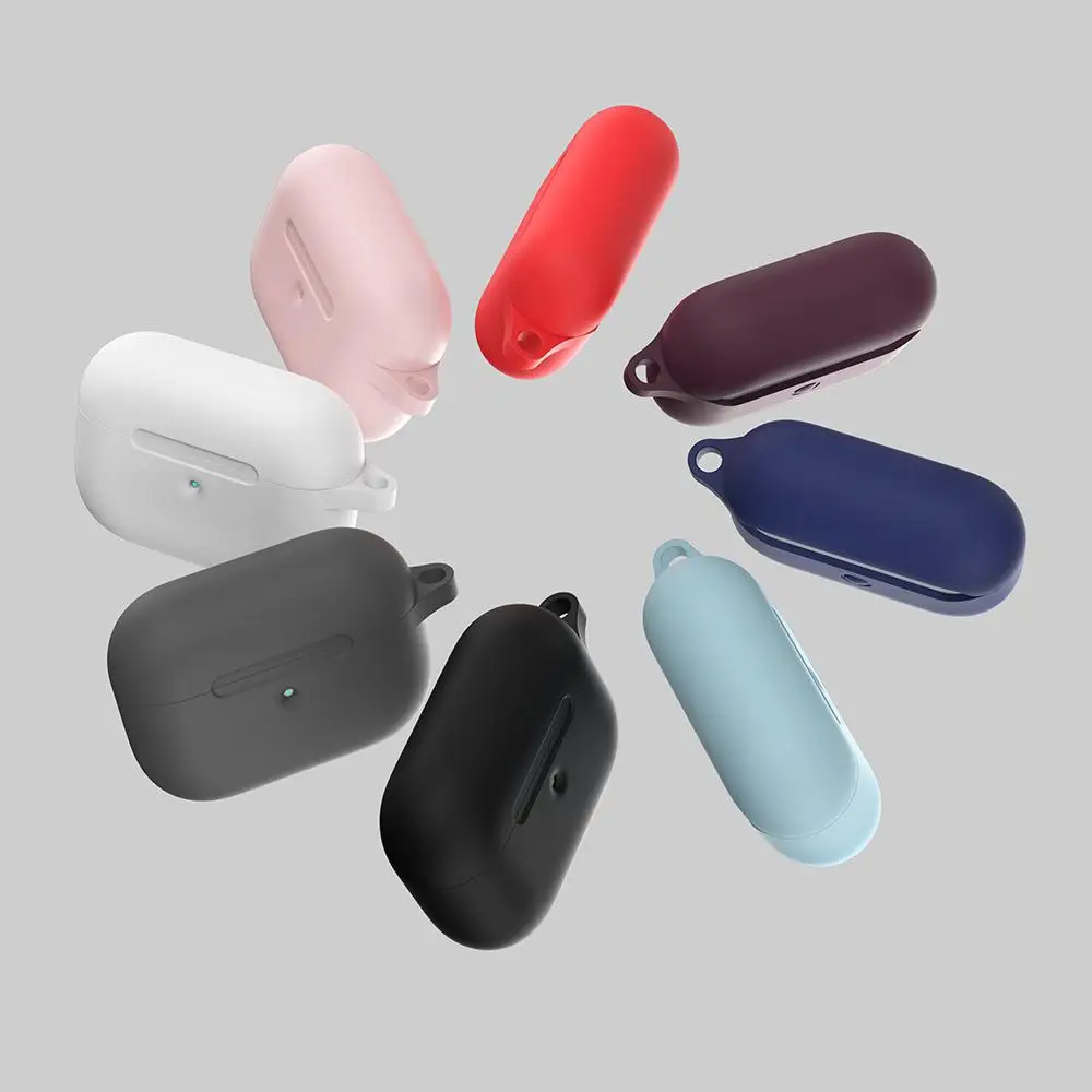

TWISTER.CK Silicone Case for AirPods Pro Wireless Bluetooth Headphones Storage Protective Cover with Hook for Outdoor Travel QKC