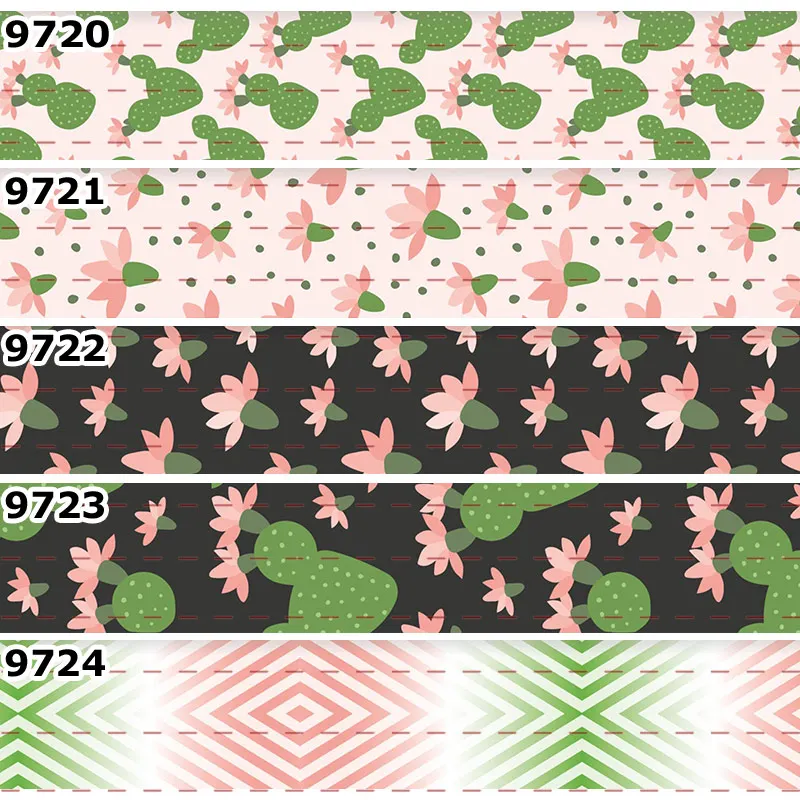 

10 ярдов-Различные размеры-новая Репсовая лента с принтом фантастического кактуса материалы ручной работы