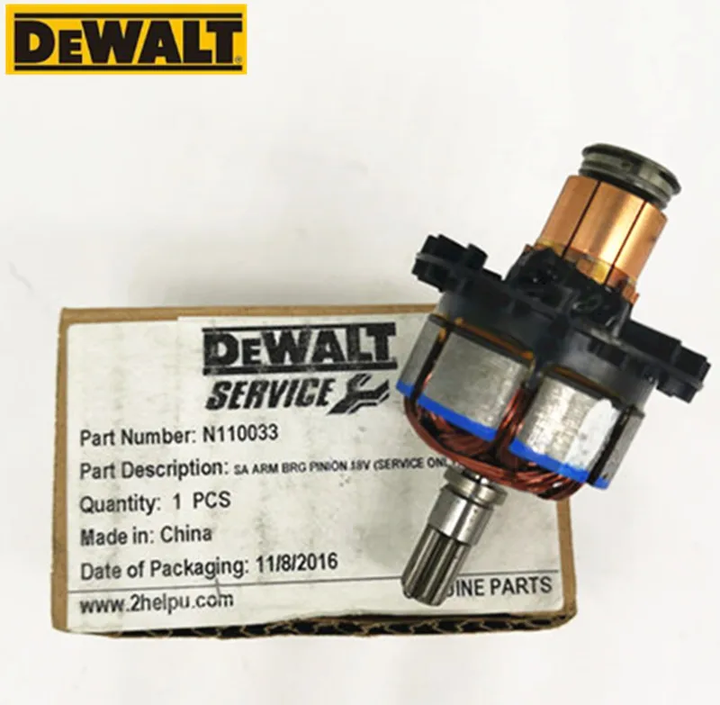 

DeWALT DC18V Armature N110033 N268382 for DCF885 DCF885B DCF885L2 DCF885M2 DCF885C2 Motor Engine