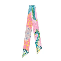 brand bag scarf luxury twill silk scarves women new design hijab neckerchief spring summer giraffe hair scarf fashion headbands
