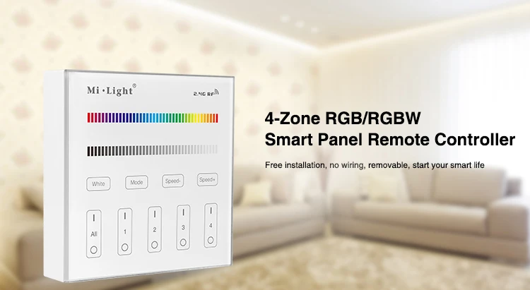 Mi Light 4 Zone 8Zone 2 4G Беспроводная яркость Dim mi ng/CCT регулировка/(RGB/RGBW)/RGB + CCT Сенсорная