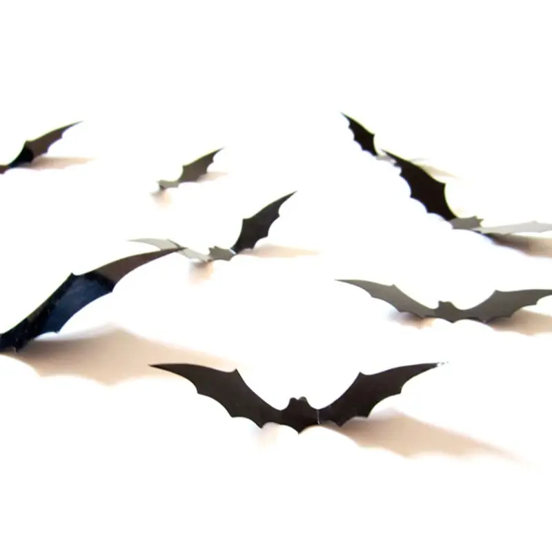 Вечерние товары для Хэллоуина ПВХ 3D Декоративные страшные летучие мыши