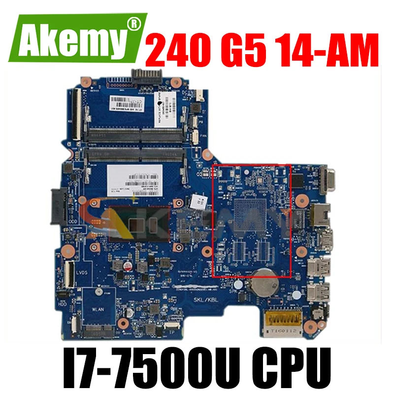 

Для HP 240 G5 14-AM Материнская плата ноутбука 6050A2822501-MB I7-7500U DDR4 UMA 100% тестирование