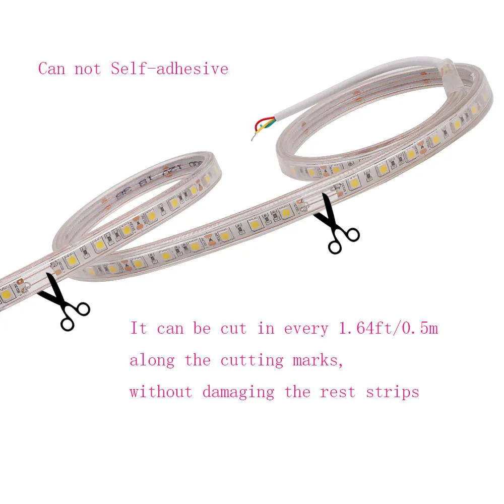 12V 24V Светодиодные ленты SMD5050 60 Светодиодный s/m лампа в виде IP67 водонепроницаемая