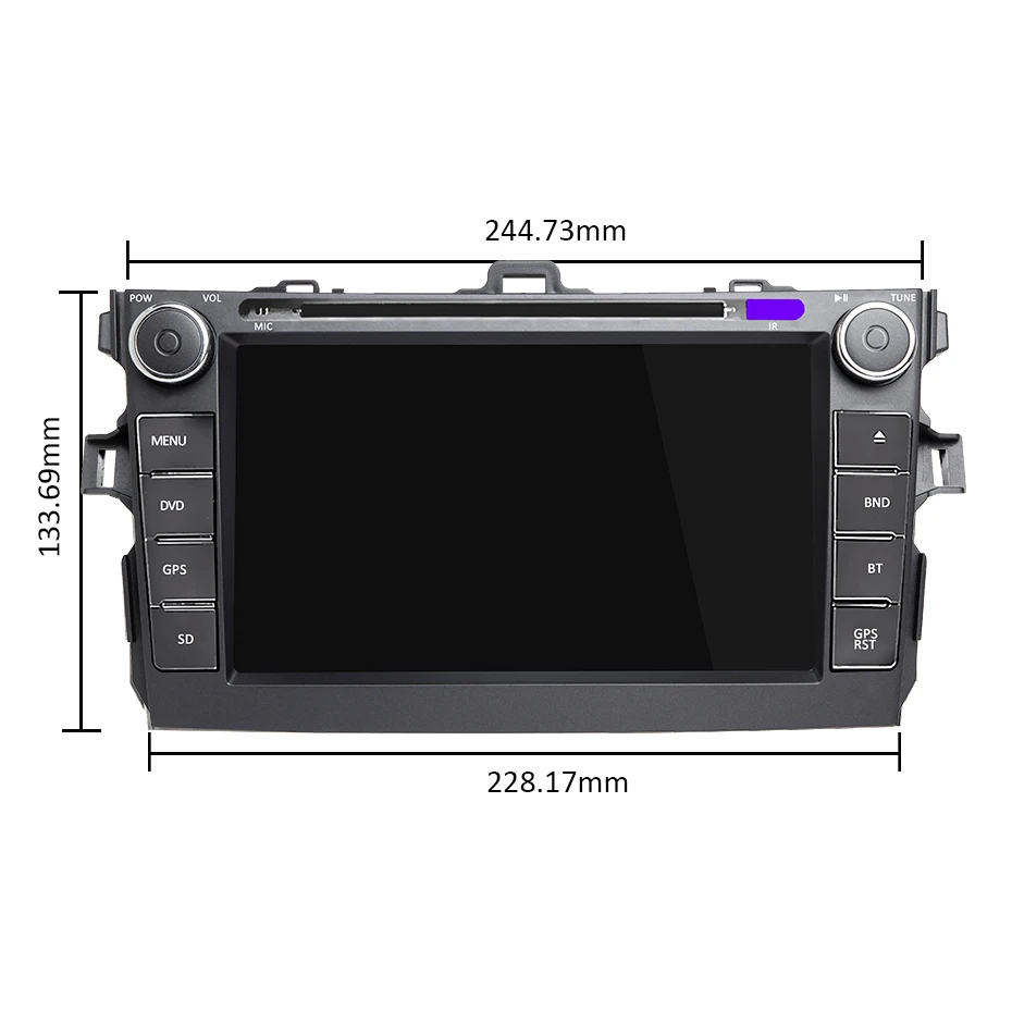 4G+ 64G 8 CORE 2 din Android 9,0 автомобильный dvd-плеер gps для Toyota Corolla 2007 2008 2009 2010 2011 Автомобильный Радио стерео usb obd2 dvr dab