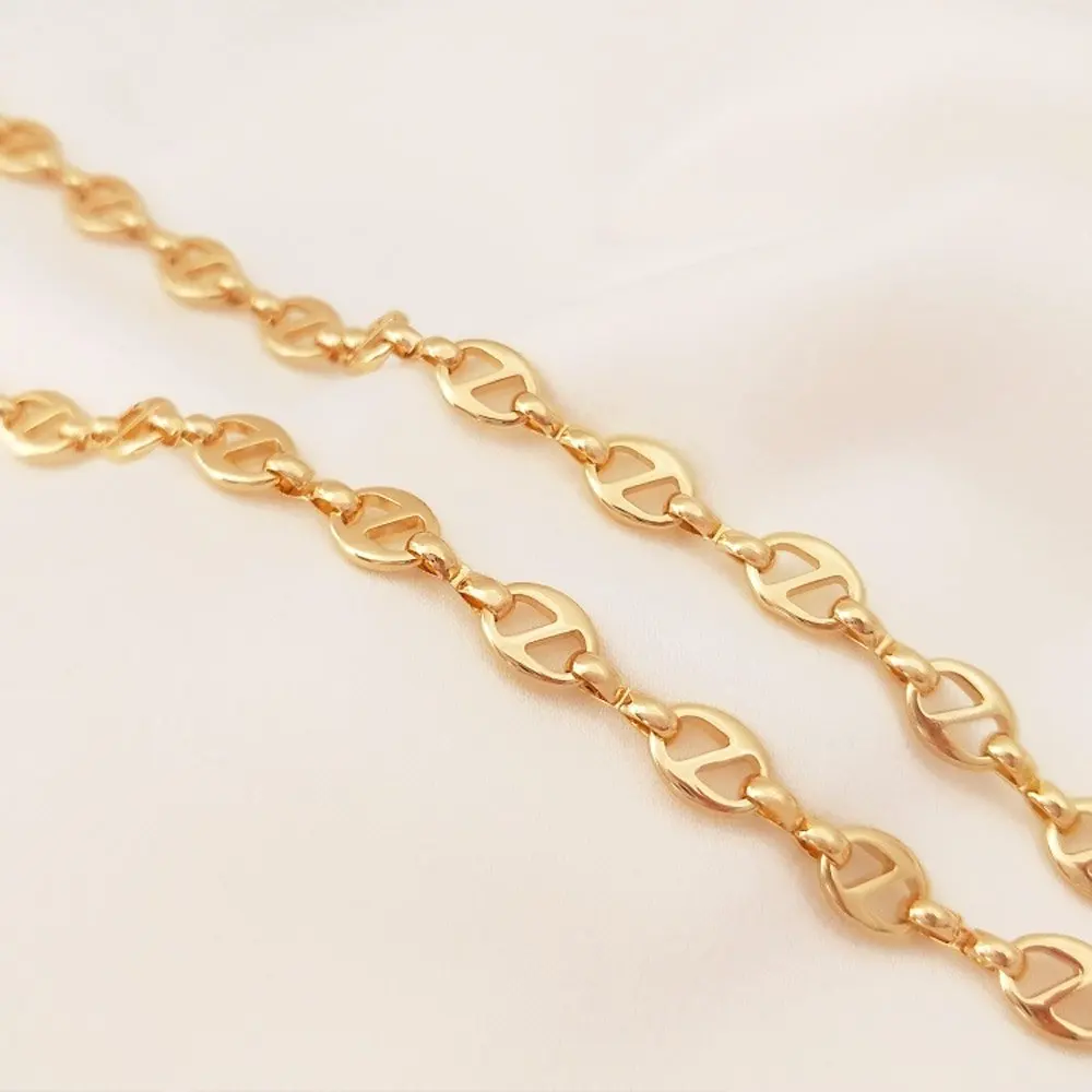 Цепочки 50 см превосходное качество позолоченные цепочки 14 к для ожерелья