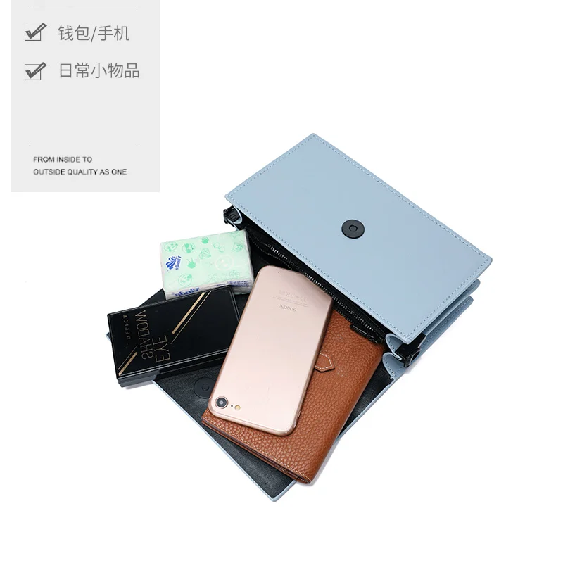 

NMD Solid color real cowhide cover big brand ladies small square bag crossbody fashion female shoulder bag women messenger bags