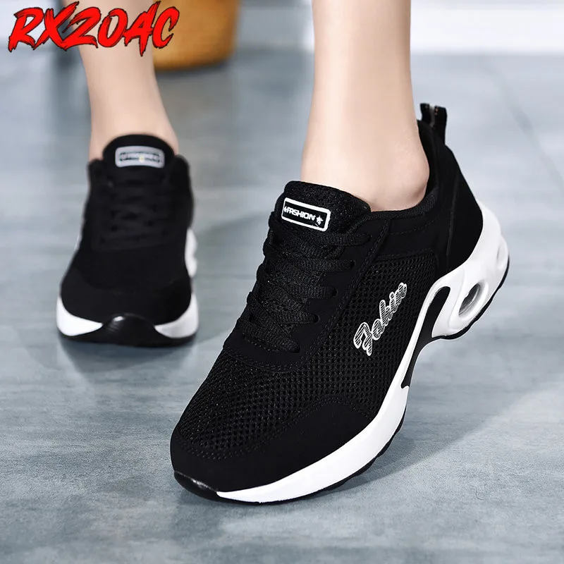 

Air Cushion Sneakers for Women 2021 Lace Up Running Shoes Mesh Breathable Women's Sports Shoes Large Size Platforms Trainers C09