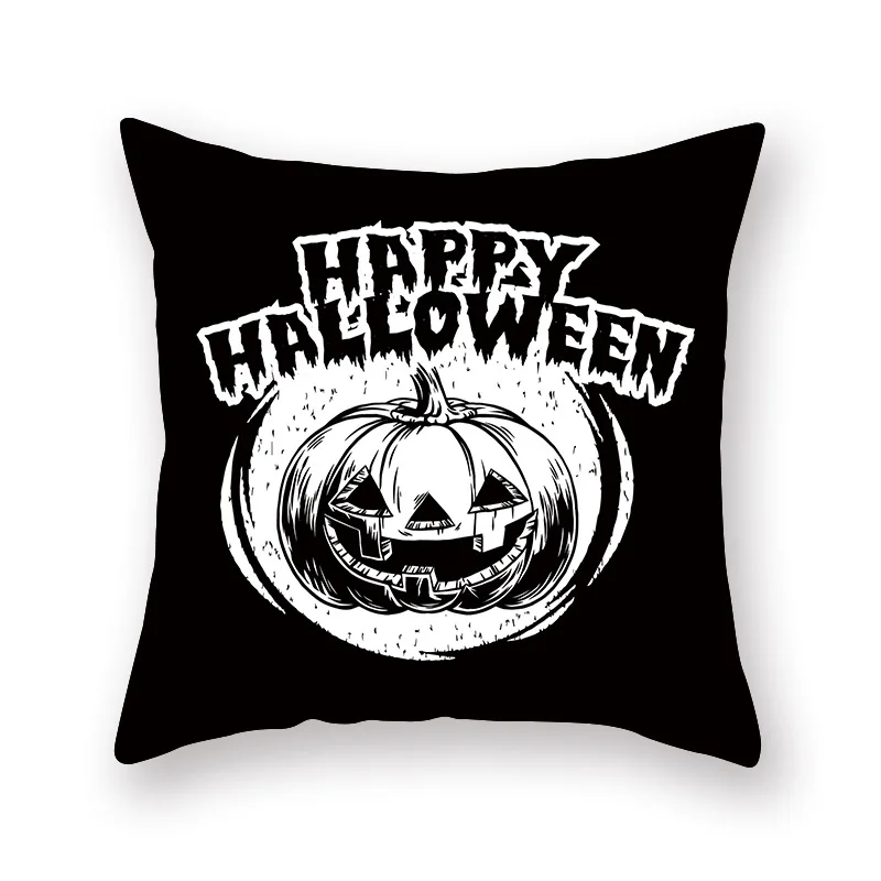 Минималистичная черно белая наволочка для подушки на Хэллоуин украшение дома из