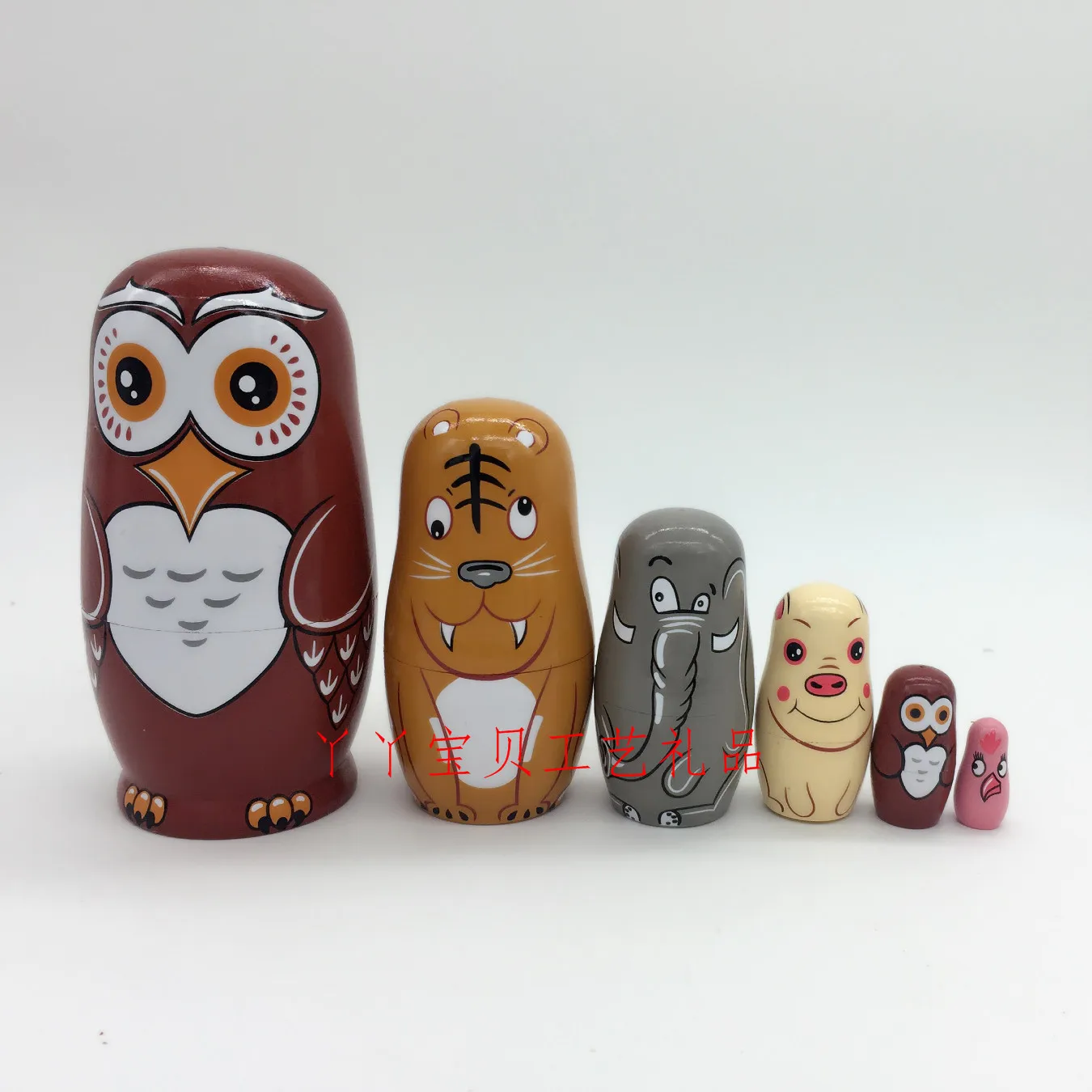 Прекрасный дизайн Совы ручной работы 6 слоев липы русская гнездовая деревянная