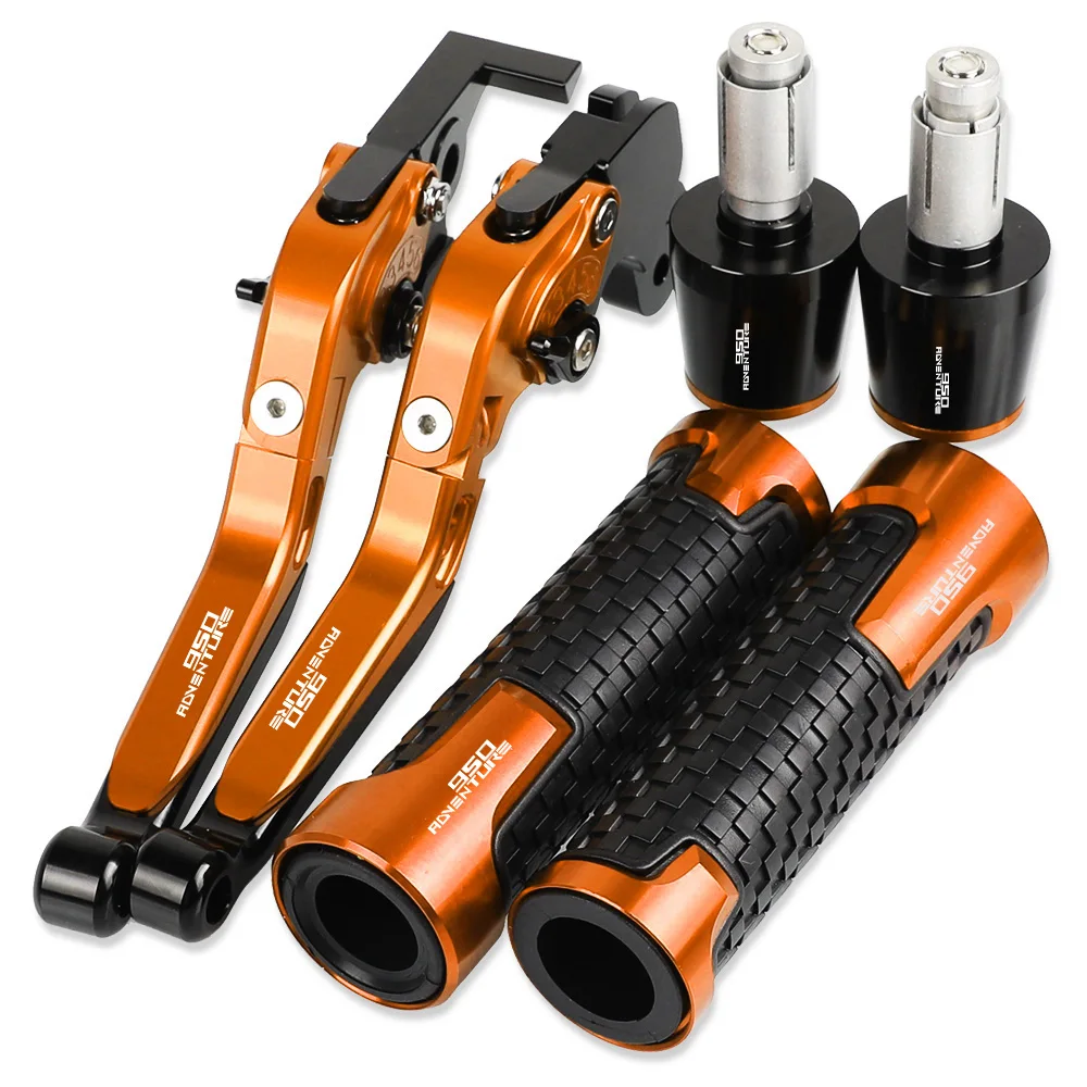 

950AdventuRe Motorcycle Aluminum Brake Clutch Levers Handlebar Hand Grips ends For 950AdventuRe 2003 2004 2005 2006