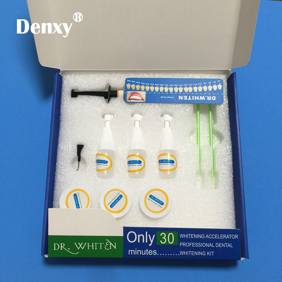 Denxy 2 boxes Dr Whiten Teeth Whitening Kit only 30 minutes Tooth Oral Hygiene Gel Kits tooth whitening accelerators | Красота и