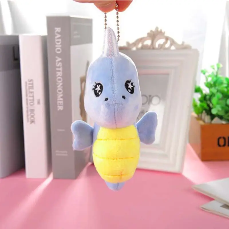 

Mini Hippocampus Plush Doll Pendant Cute Marine Animal Stuffed Toy Key Chain 203E