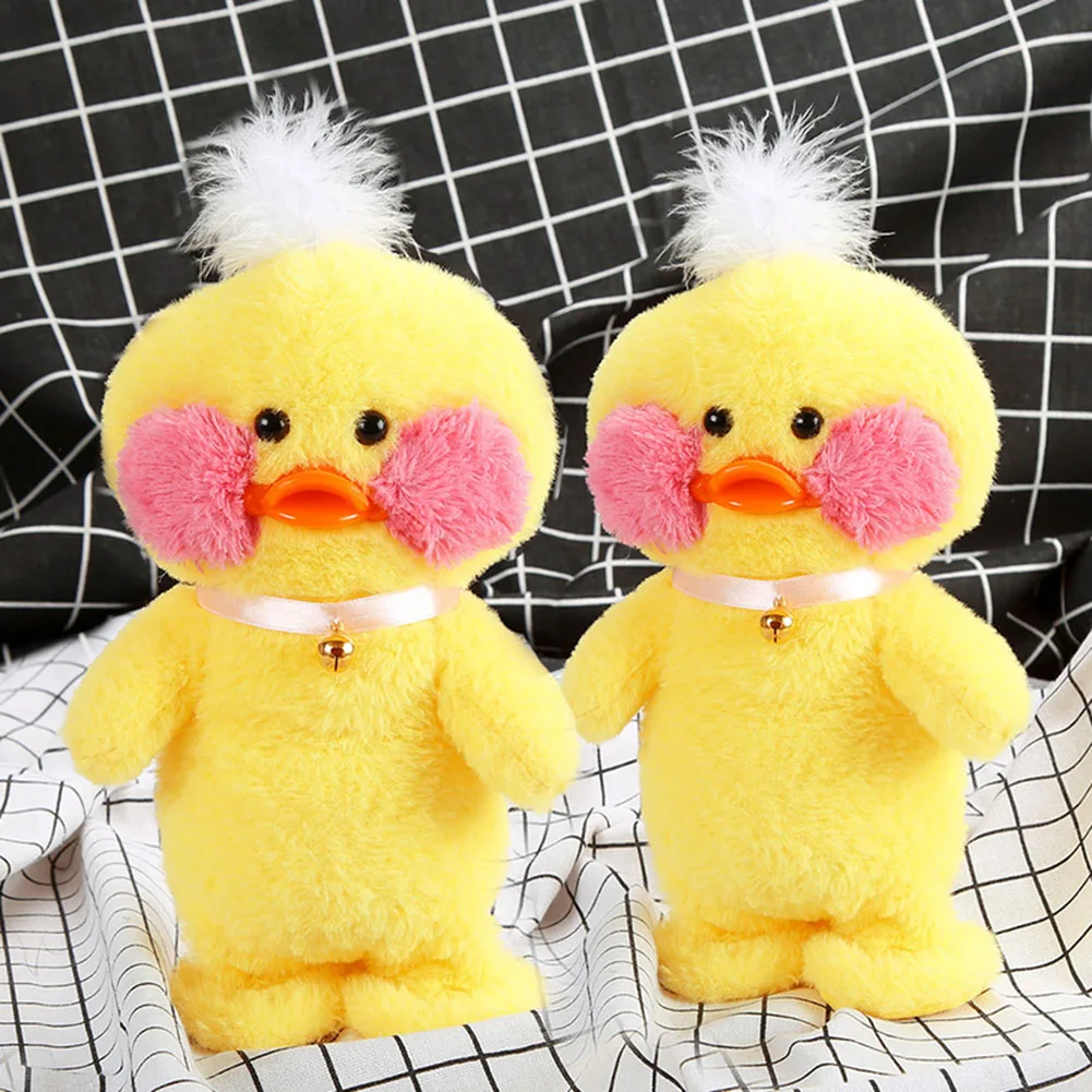 Игрушка пазл Детская электрическая плюшевая милая кукла утка говорящая ходячая