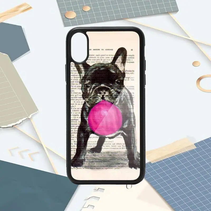 

Cute Funny French Bulldog shell Phone Case PC for iPhone 11 12 pro XS MAX 8 7 6 6S Plus X 5S SE 2020 XR