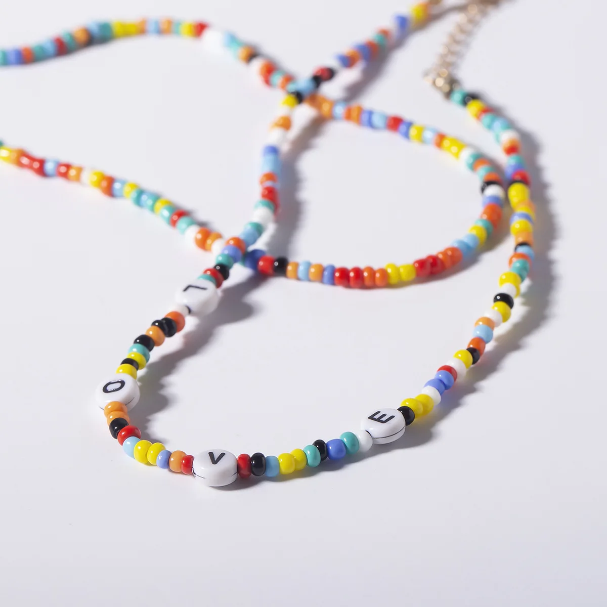 New Handmade Bohemian Beaded Choker Collar Necklace Women Vsco Girl Love Initial Letter Chocker Necklaces Boho Jewelry
