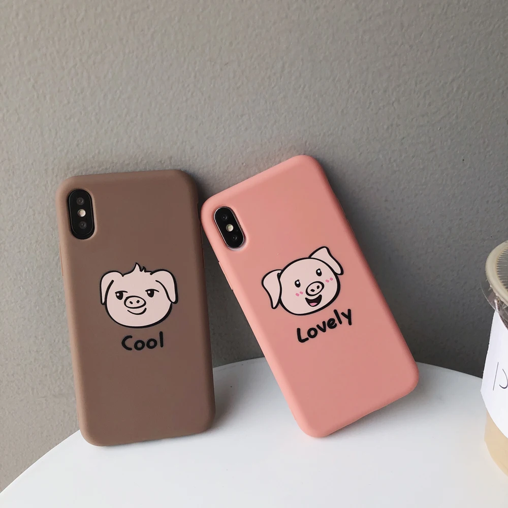 Чехол с рисунком свинки для Apple iPhone Xs Max X XR Роскошный прекрасный Модный мягкий из