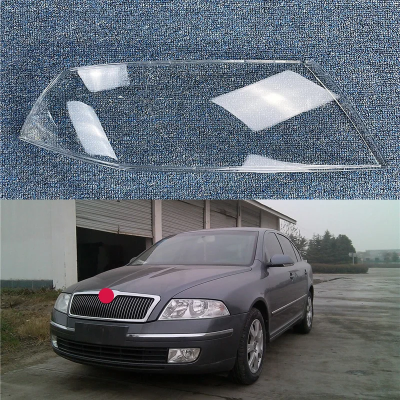 For Skoda  octavia Headlight cover 2007-2009 Yeaars octavia Headlamp Transparent Headlamp Shell Headlamp Mask headlight hood