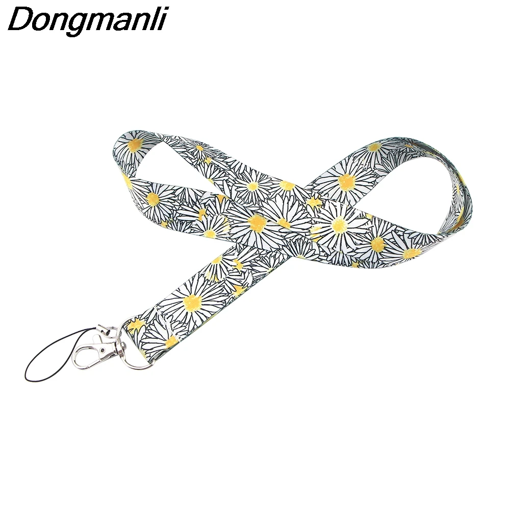 

BG258 Dongmanli Flower Neck Straps Lanyards for Key ID Card Pass Gym Cell Phone USB Badge Holder DIY Hanging Rope