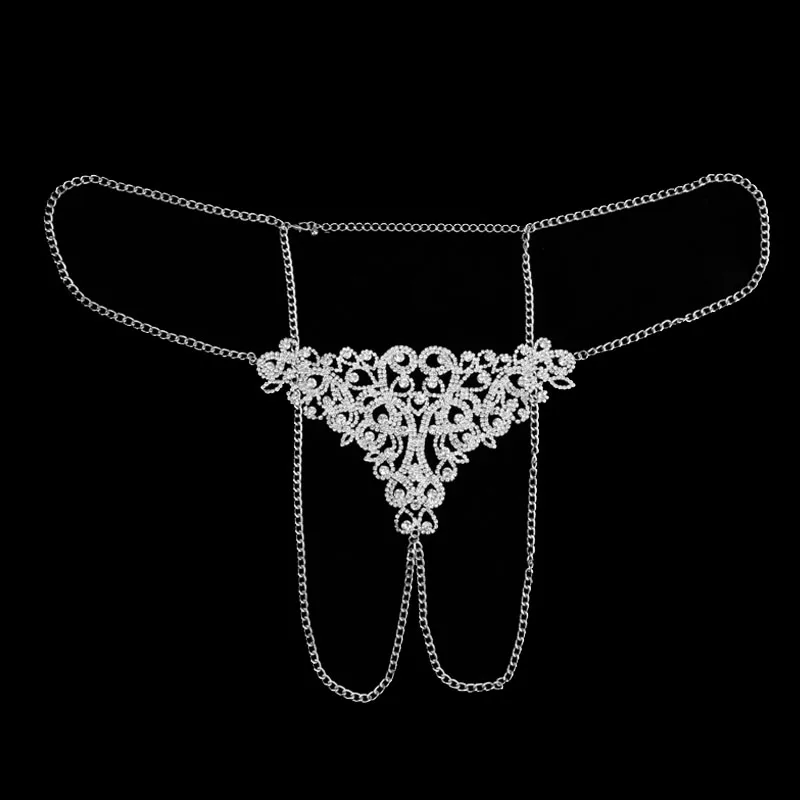 

Stonefans Sexy Bikini Thong Crystal Body Chain Jewelry for Women Flower Hollow Underwear Chain Waist Rhinestone Jewellery