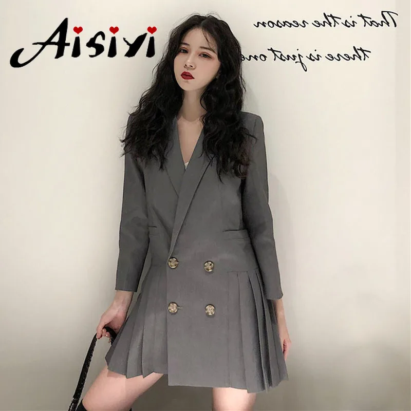 Женский плиссированный Блейзер офисный короткий пиджак с длинным рукавом