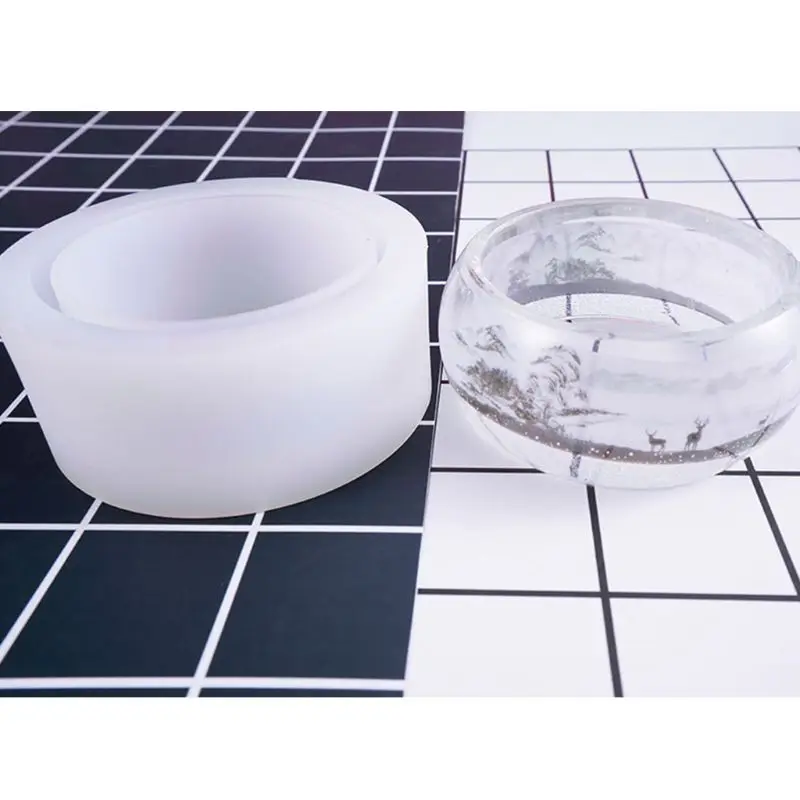 

UV Crystal Epoxy Silicone Mold Super Wide Bracelet DIY Handmade Jewelry Resin Model Molds X7YC