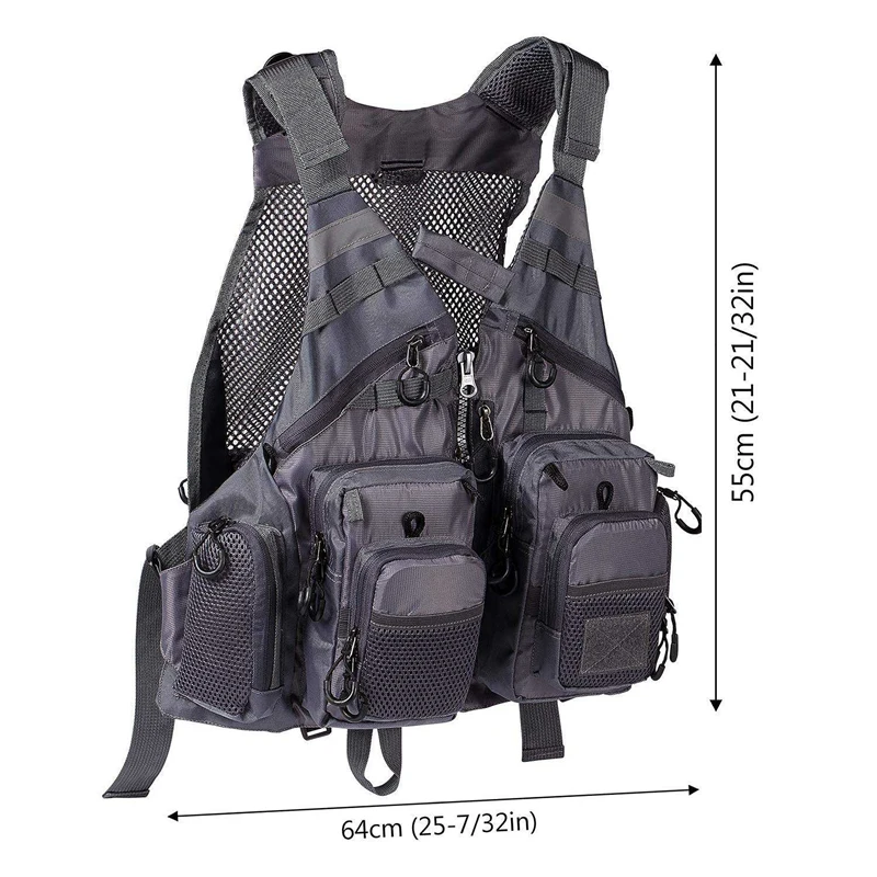 Сетчатый жилет для рыбалки спасательный регулируемый ремень мужчин и женщин