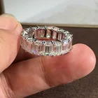 Кольцо из 18-каратного золота 100% пробы с бриллиантом 8ct D, цвет VVS, обручальное кольцо с муассанитом, с национальным сертификатом 008