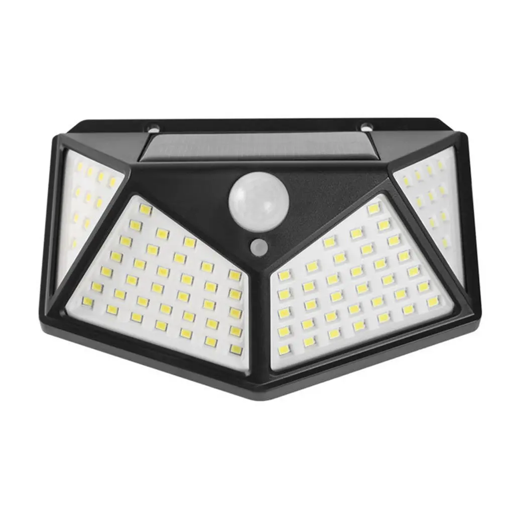 

100 LED Solar Wall Lamp PIR Motion Sensor Light Outdoor Waterproof Garden Courtyard Solar Street Lights Lighting 3 Modes