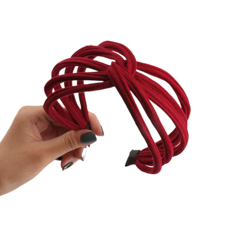 

Womens Headband Solid Twist Hairband Bow Knot Cross Tie Cloth Headwrap Hair Band Hoop Headwear Hair Bands Accessories