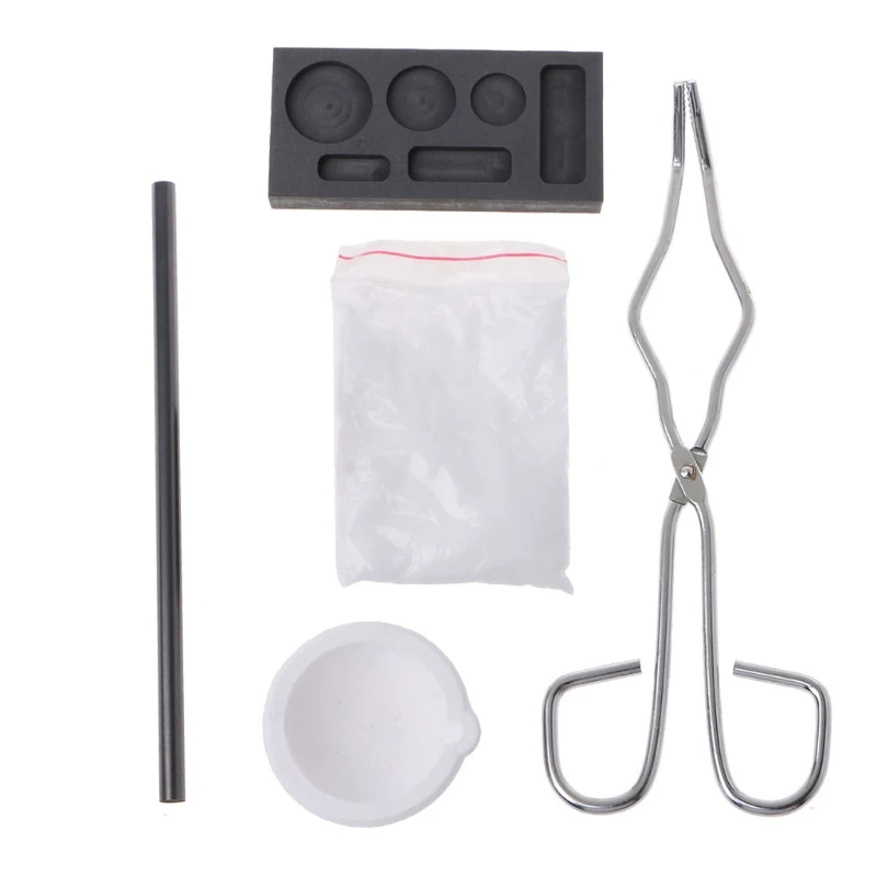

Graphite Crucible Set Ingot Mold Melting Kit Graphite Rod Crucible Tong for Gold Silver Platinum Metal