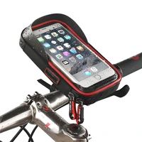 2 in 1 bike phone holder bag with waterproof touch screen film suitable for 4 5 6 5 inch smartphone universal bicycle stand bag