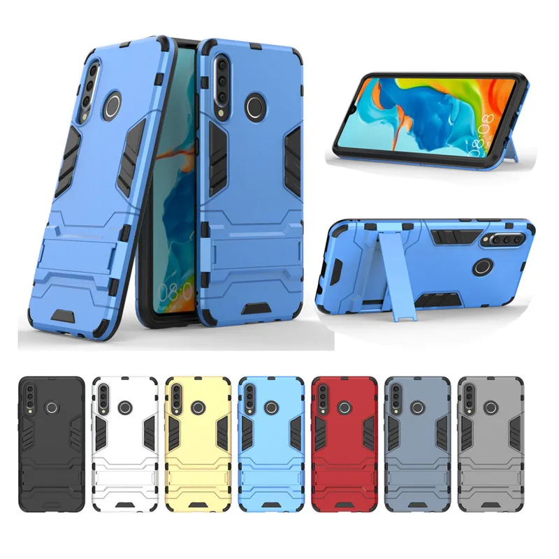 

Anti Shock Proof Case For HUAWEI Honor 8S Honor 20 Pro P SMERT Z P20 LITE 2019 Phone Case PC+Silicone Iron Man Kickstand Cover