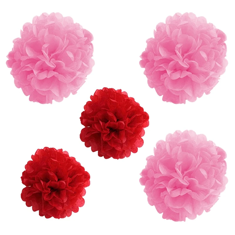 

5 Pcs Peony Paper Flower Ball Shopping Mall Decoration Wedding Birthday Party Home Decoration Arrangement