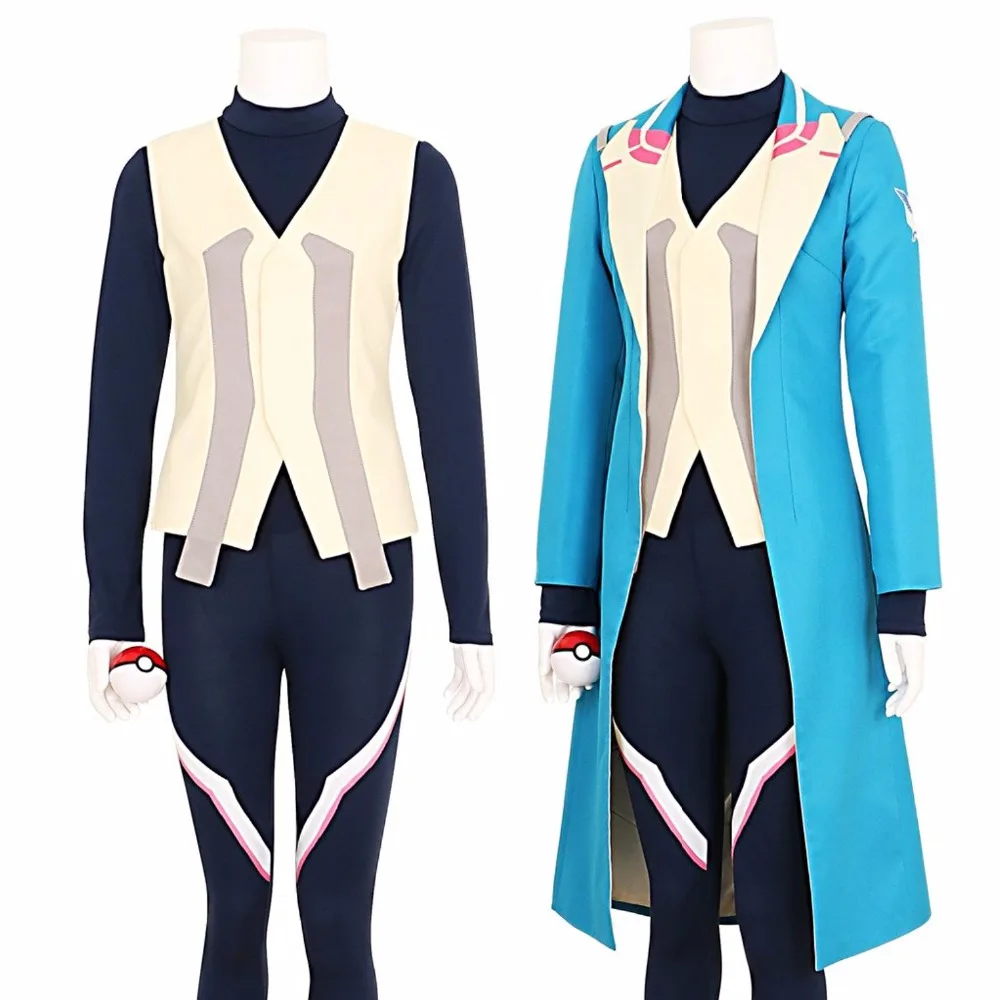 Pokemon Go Blanche Team Mystic Leader Cosplay Costume Tailor Made | Тематическая одежда и униформа