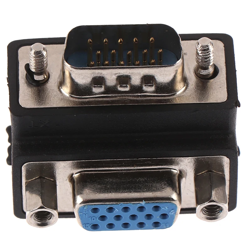 

90 Degree Right Angled VGA Male To Female Extension Extender Video Adapter