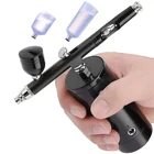 Топ 0,3 мм мини воздушный компрессор комплект аэрограф краскопульт Аэрограф для дизайна ногтей тату ремесло торт нано туман распылитель