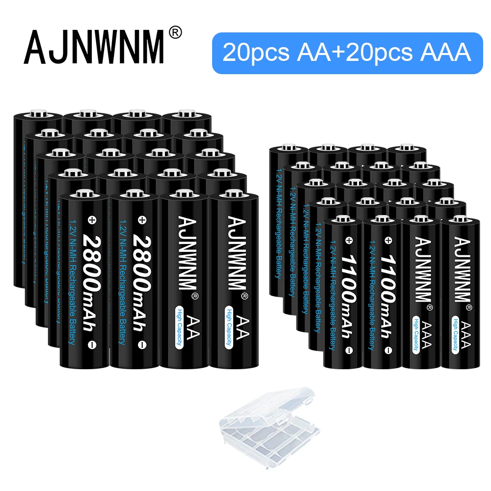 

1.2V Ni-Mh AA Battery Rechargeable 2800mah with aaa Rechargeable Battery aaa 1.2v