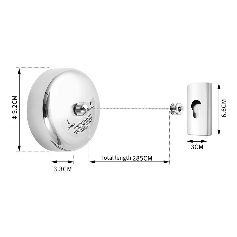 Вешалка для белья настенная из нержавеющей стали 304|Бельевые веревки| |