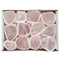 1 box natural rose quartz raw minerals pink crystals specimen stones crystals rough healing stones