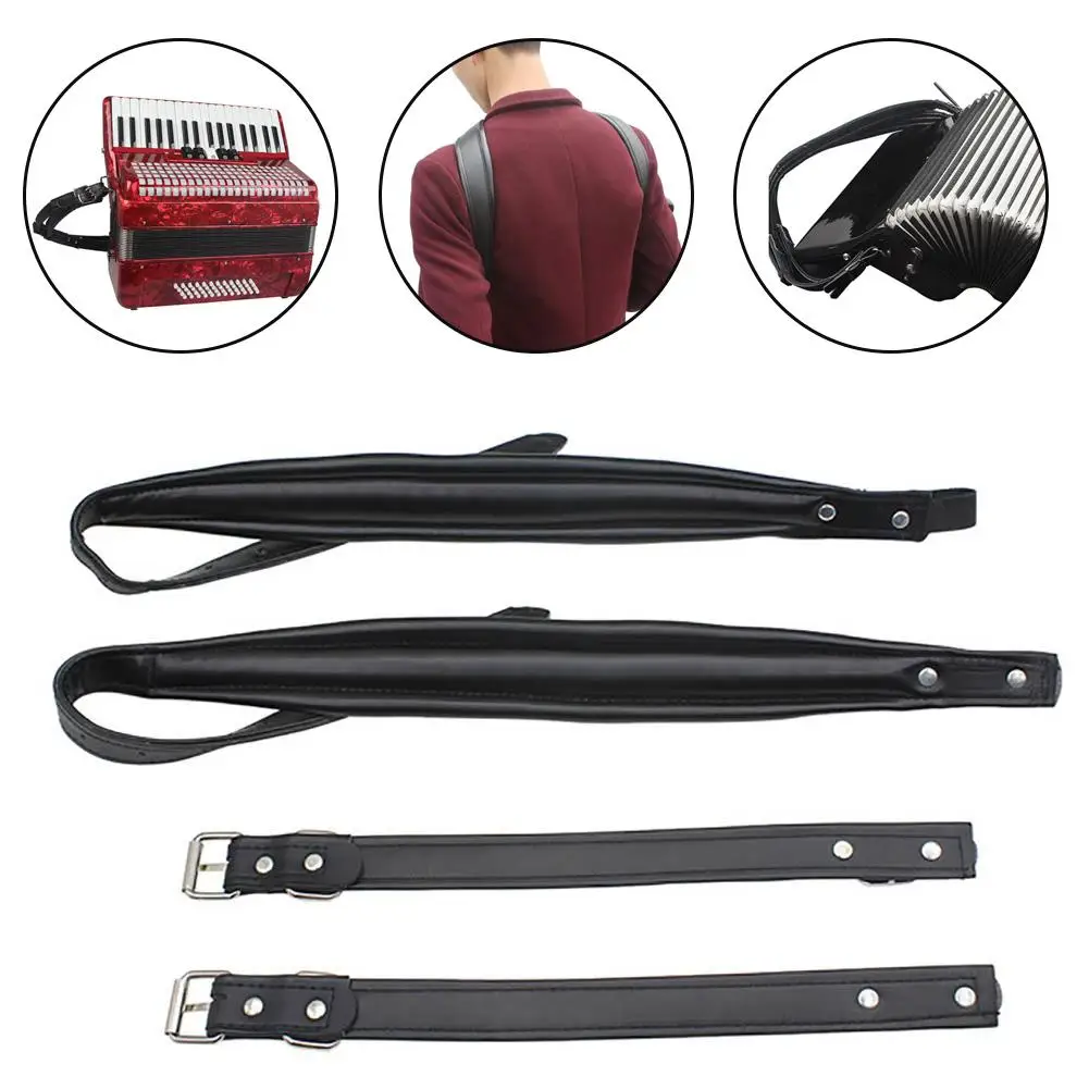 16-120 Bass Accordion Adjustable Thicken Faux Leather Shoulder Straps Set instrument Accessories  - buy with discount