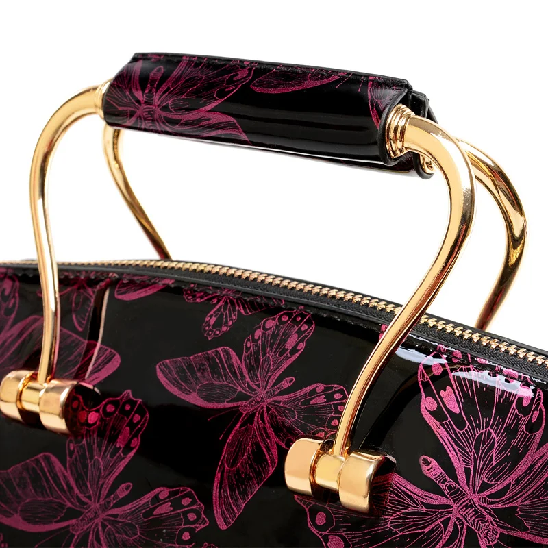 Женские кожаные сумки с принтом бабочки роскошные женские дизайнерские высокого