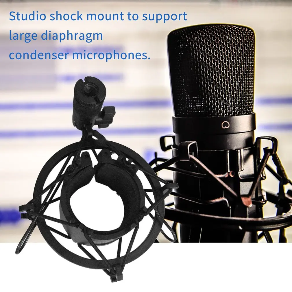 

Universal 3KG Bearable Load Mic Microphone Shock Mount Clip Holder Stand Radio Studio Sound Recording Bracket