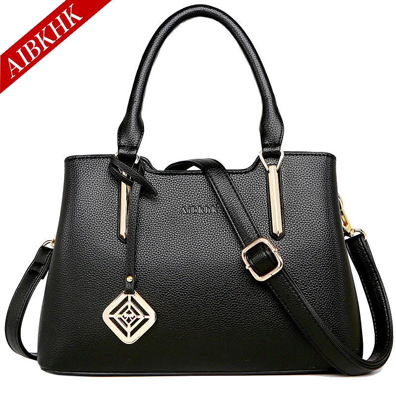 S9197-Black Роскошные брендовые сумки из натуральной кожи, повседневные сумки через плечо для женщин, модные женские сумки через плечо, сумка-мессенджер - Цвет: S9197-Black