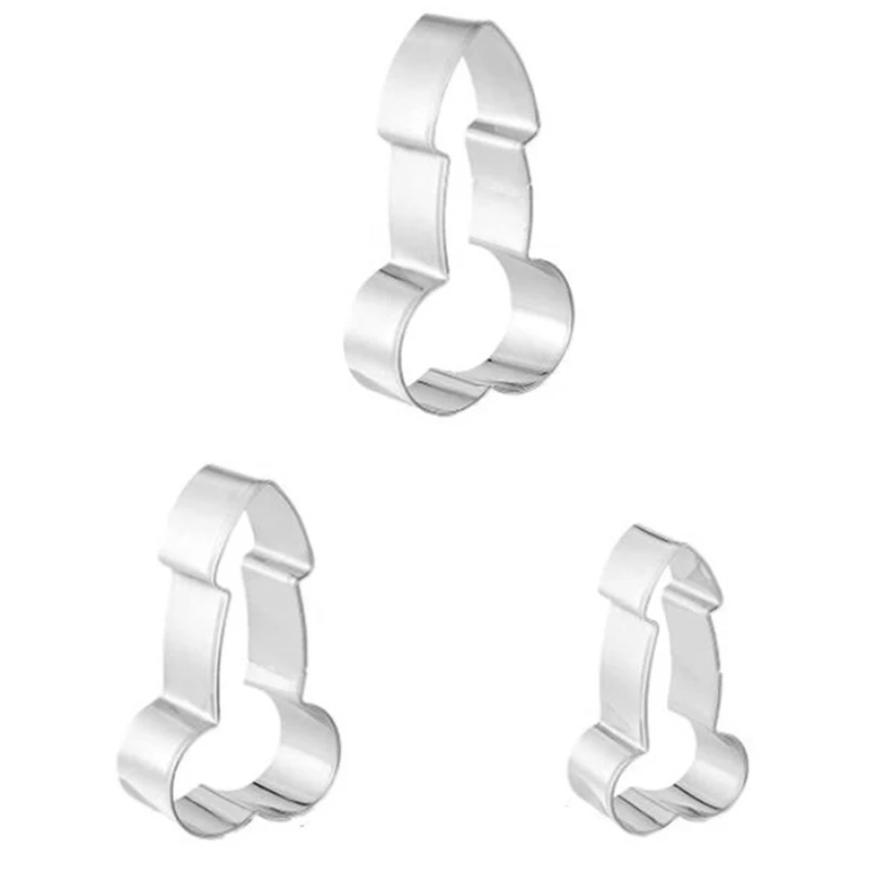 

Creative Cookie Molds, Biscuits Molds, Diy Stainless Steel Baking Mould, Cookie Cutters For Kitchen Party(3 Pcs)