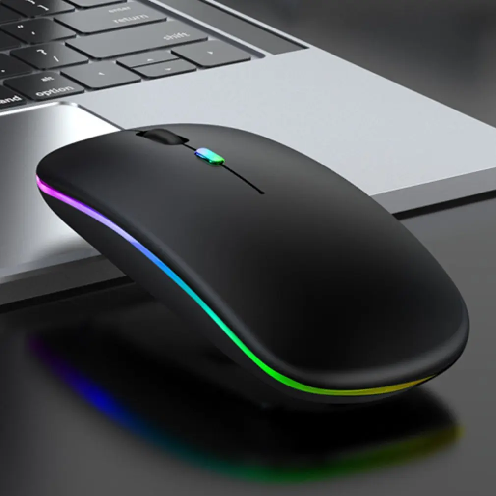 

2.4G Wireless Mouse RGB Rechargeable Bluetooth Mouse Computer Silent Mause LED Lighting Gaming Mouse For Notebook Laptop PC
