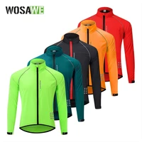 wosawe reflective men cycling jacket waterproof windproof mountain bike coat running riding bicycle mtb windbreaker clothing